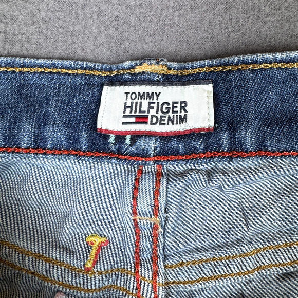 Tommy Hilfiger Denim Jeans Size 8 Embroidered Pattern T H Boyfriend Copain - Picture 9 of 12
